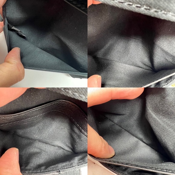 Fossil Preston Black Pebbled Leather Flap Clutch Wristlet Wallet - Picture 7 of 9